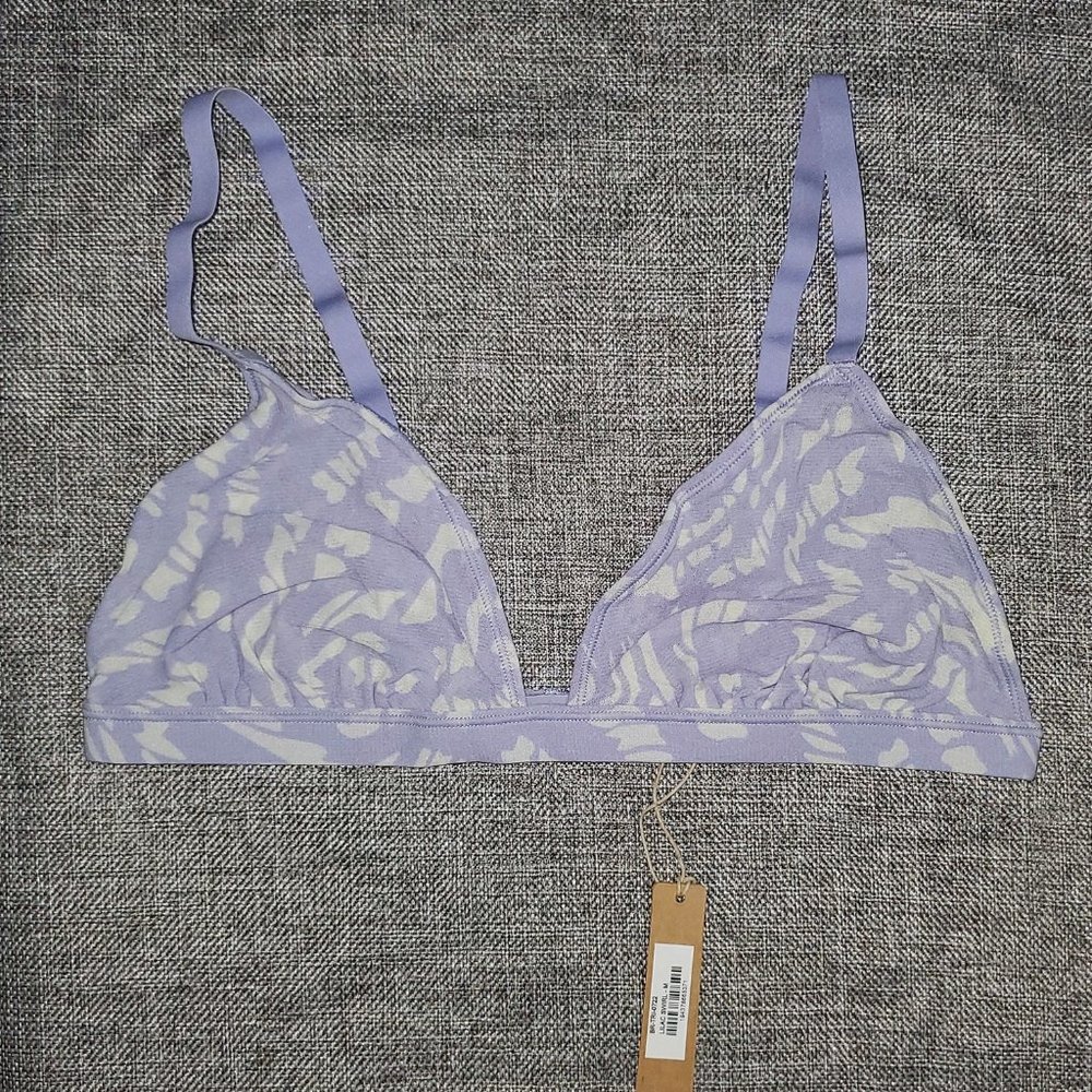 NWT SKIMS MEDIUM Summer Mesh Triangle Bralette LILAC SWIRL